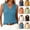 25# Light Blue, variant on Sleeveless T-Shirt For Women's Summer Loose Sleeveless Button V-Neck Shirt Knitted Tank Tops White XL