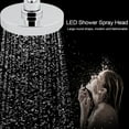thumbnail image 3 of Gseagtia 6inch Round Shape Temperature Controlled 3Colors LED Light Bathroom Shower Spray Head Sprayer, 3 of 8