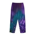thumbnail image 5 of Bingfone Pajamas For Women,Purple And Green Glitter Pajama Pants With Pockets-Medium, 5 of 9