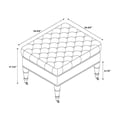thumbnail image 2 of Contemporary Home Living Upholstered Tufted Top Square Ottoman - 34.5" - Gray, 2 of 2