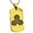 Gold, variant on Stainless Steel Kasai Samurai Crest Engraved Dog Tag Pendant Necklace