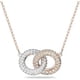 thumbnail image 1 of Collar con hebilla de doble anillo para mujer, anillo entrelazado de cristal Cl, 1 of 3