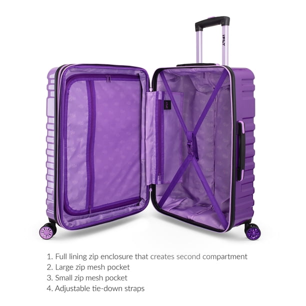 iFLY Spectre Versus Purple Cosmo Hardside Luggage 20 inch Carry-on