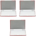 thumbnail image 2 of Set of 3 Slim Metal Business Card Holder Unisex Case With Leatherette Insert (Smooth Red), 2 of 3