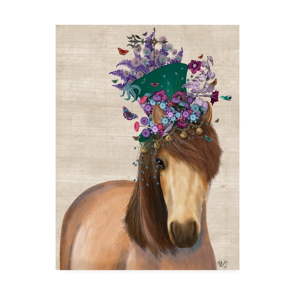 Trademark Fine Art 'Horse Mad Hatter' Canvas Art by Fab Funky