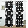 thumbnail image 2 of Black White Geometric Shapes Blackout Curtains 2 Panels Set Grommet Drapes for Bedroom Living Room W55xL84, 2 of 6