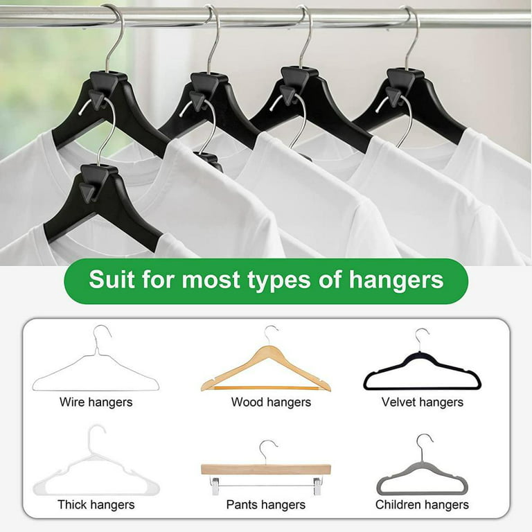 Ruby Space Triangles Cascading Clothes Hangers, 18 Pk. - Black