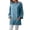 Light Blue, variant on Casual Linen Boat Neck T-Shirt, Summer Long Sleeve Loose Solid Tunic Top with Pockets, Breathable Spring Blouse for Women