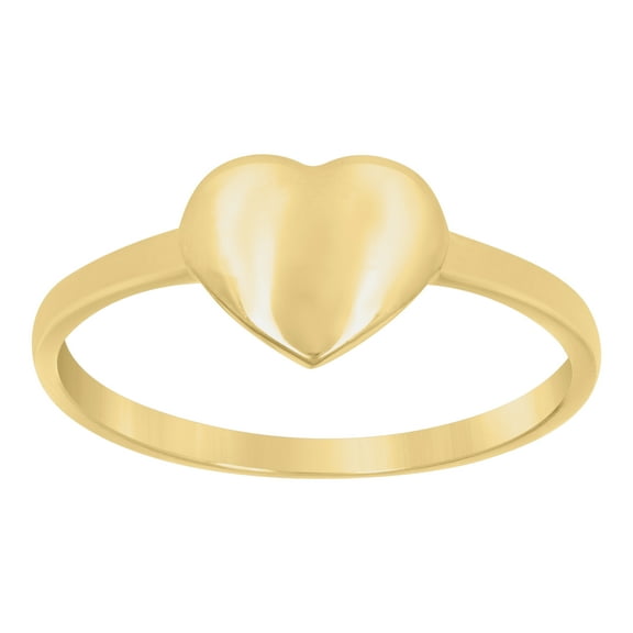 10kt 10k Yellow Gold Womens Heart Love Ring