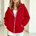 thumbnail image 5 of CAIVO Girls Casual Hooded Zip Up Jacket Winter Fall Solid Color Soft Warm Outerwear Coats Toddler Kids Long Sleeve Relaxed Fit Dailywear, 5 of 6