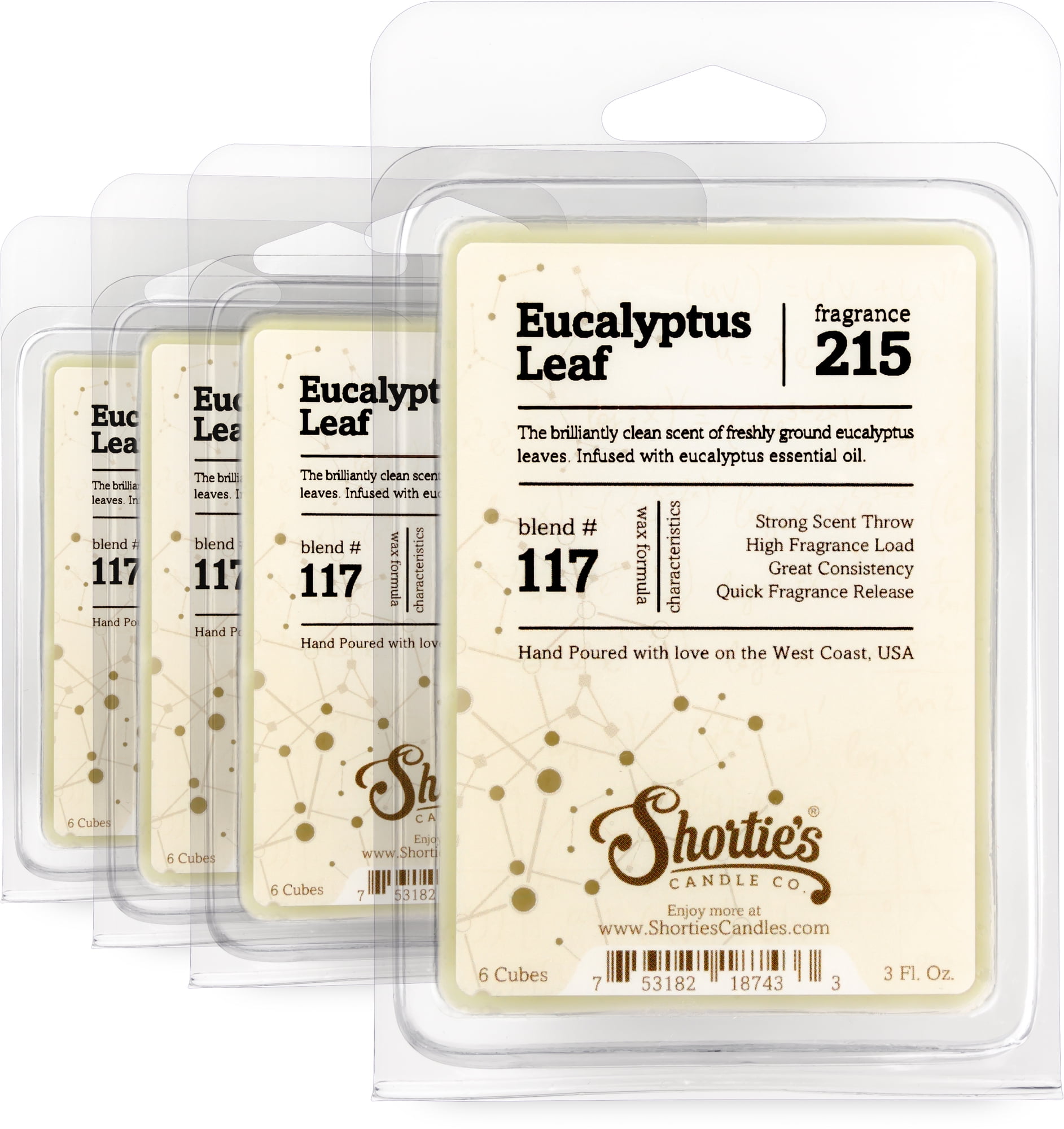 Eucalyptus Leaf Wax Melts Bulk Pack - Highly Scented + Essential & Natural Oils - Shortie's Candle Company