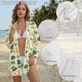 thumbnail image 6 of Xoenoiee Green Hat Shamrock Horseshoe Print Swimsuit Cover Up for Women 2026 Button Down Shirt V Neck Long Sleeve Beach Cover Ups St. Patrick's Day Vacation Outfit with Pockets, S, 6 of 7