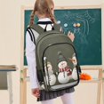 thumbnail image 7 of FORMRS School Backpack 17" Student Travel Bag with Laptop Compartment, Gray Cute Snowmen, 7 of 7