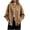 06#Khaki, variant on Women's Frog Button Mandarin Collar Shirt Long Sleeve Lantern Sleeve Loose Cotton Blouse Casual Open Front Top M