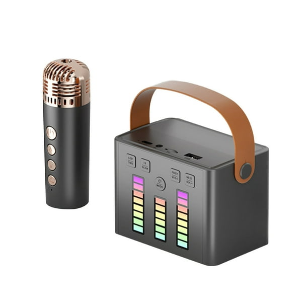 Pisexur Electrónica para Hombres Luces de Colores Altavoz Bluetooth con Micrófono Multifunción Bluetooth Audio Mini Estéreo Inalámbrico Electrónica para Niños, Organizador de Electrónica