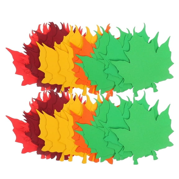 50pcs Maple Leaves Cutouts Paper Paper Maple Leaves Cutout Leaves Paper Cutout Bulletin Board Decorative Cutout Fall Leaves Bulletin