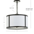 thumbnail image 4 of JONATHAN Y Thatcher 17" Metal LED Pendant Light, Oil Rubbed Bronze/White, 4 of 8