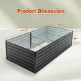 thumbnail image 2 of 8X4X2 FT Galvanized Raised Garden Bed Kit with Reinforcing Rods, 481 Gallon Capacity Rectangular Planter Raised Beds for Outdoor Plants Vegetables Flowers Herb, 2 of 7