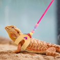 thumbnail image 2 of LAICAIW Lizards Leash Bearded Dragon Adjustable Small Reptile Animals Harness 3 Size Soft Leather Harness Lizards Leash with Wing for Small Medium and Large Reptile Animals (Yellow (Color Rope)), 2 of 2