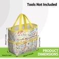 thumbnail image 3 of Garden Tool Bag,Pioneer Flower Floral Print Pattern Garden Tool Organizer,Garden Gifts,Waterproof Multi-Pocket Garden Tool Storage 11.8x5.5x11.4 Inch(Tools NOT Included), 3 of 6