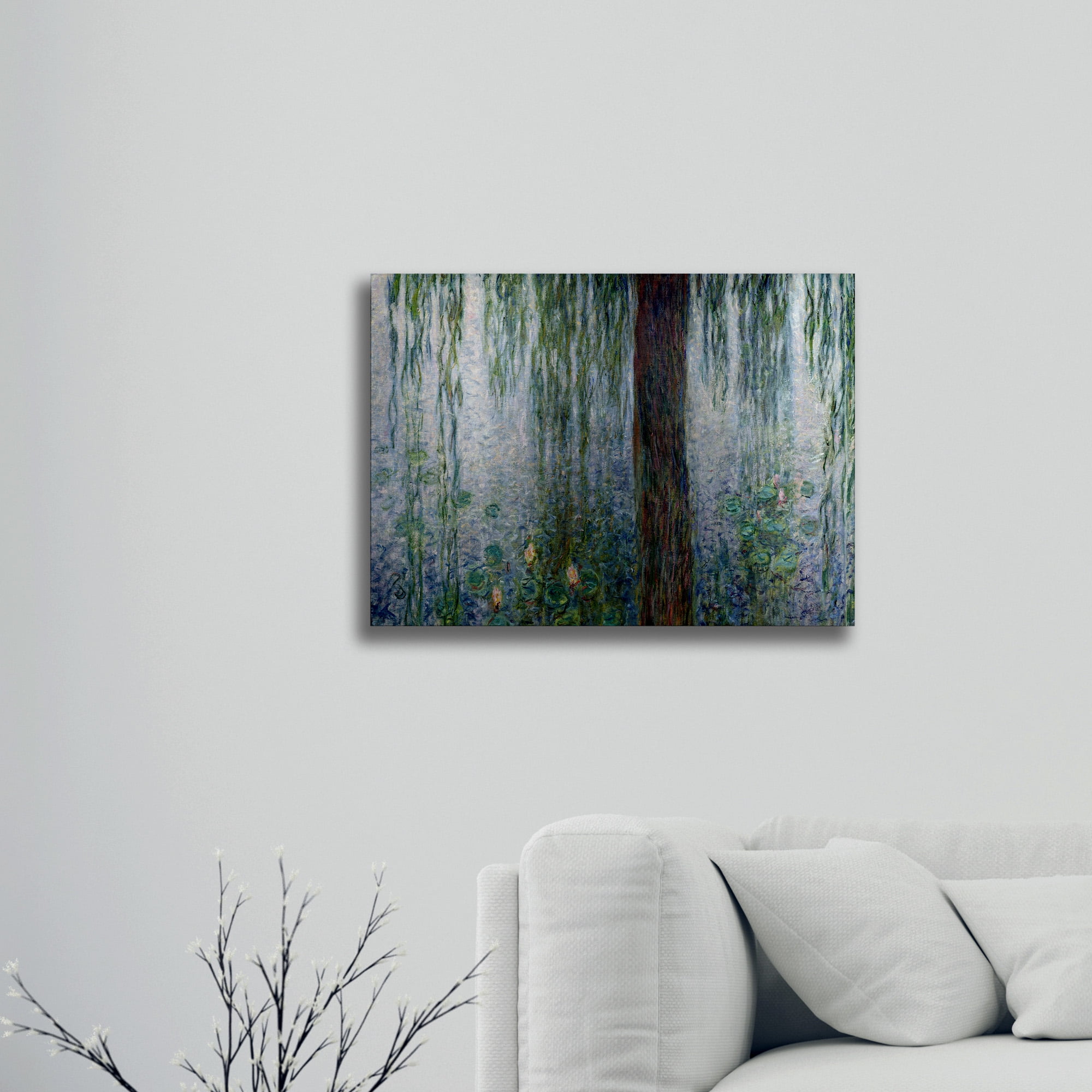 Trademark Fine Art 'Waterlillies Morning' Brushed Aluminum Wall Art Art by Claude Monet