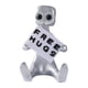 thumbnail image 1 of Figura Robot Pequeña Con Eslogan Resina Apoyo Emocional para Aliviar La Ansiedad, 1 of 9
