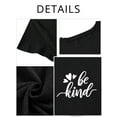 thumbnail image 7 of XCHQRTI Be Kind Womens T-Shirt Plus Size Graphic Tees Casual Loose Fit Tee Top, 7 of 7