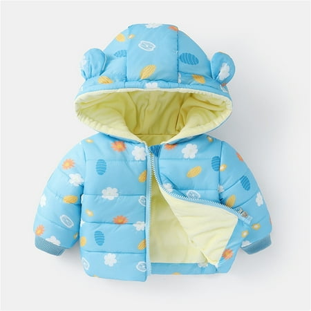 

ZHUASHUM Children Baby Boys Girls Cute Cartoon Animals Long Sleeve Winter Solid Hooded Outer Outwear Outfits Clothes Kid Coat