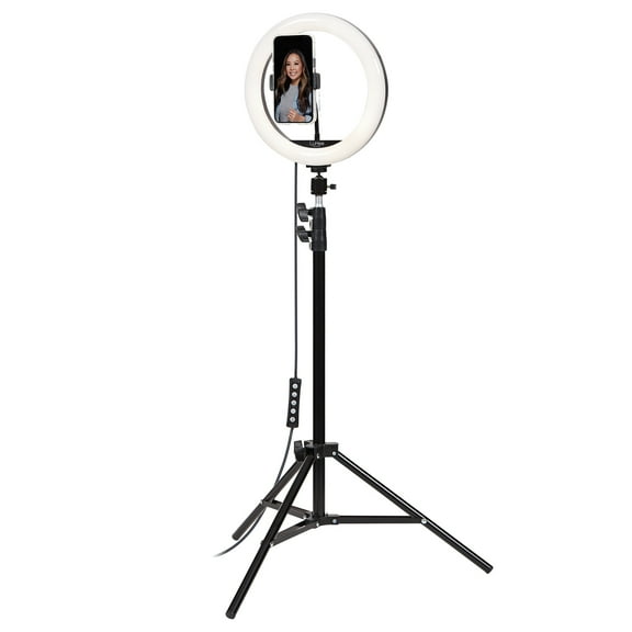 LuMee 10" RGB Studio Ring Light with Tripod Stand, Black