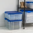 thumbnail image 5 of IRIS 46 Qt. Plastic Storage Bins with Sealed Lids, Clear Gasket Box, Airtight Containers, 5 of 10