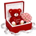 thumbnail image 4 of Teddy Bear with Heart Stuffed Doll 7.8", Soft Cozy Red Teddy Bear for Girlfriend, Valentine Themed Gift for Special Occasion & Daily Home Decor, 4 of 8