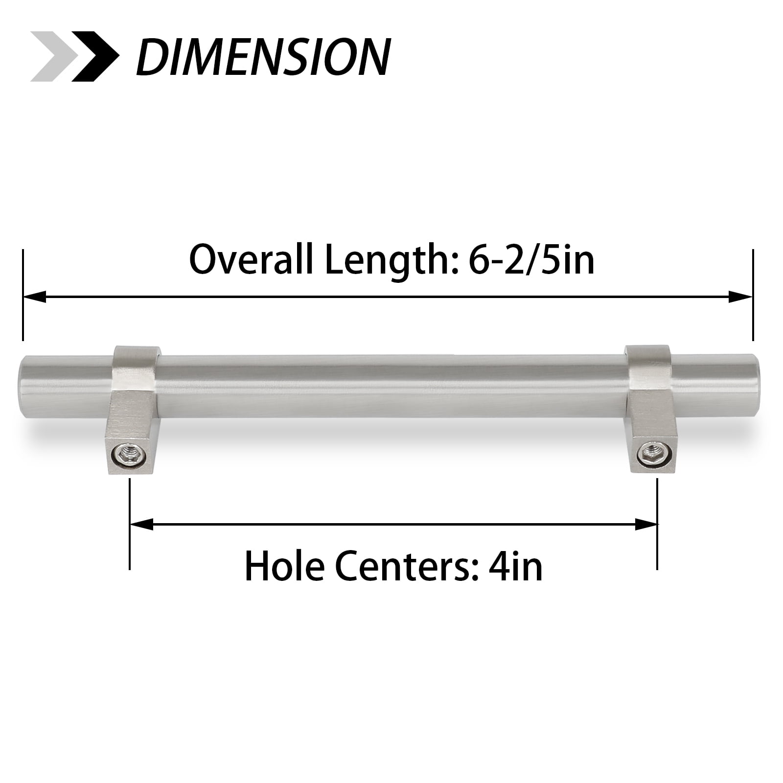 Goldenwarm 10 Pack Cabinet Handles Brushed Nickel Drawer Handles Cabinet Pulls for Bedroom Kitchen Door Dresser Bathroom Wardrobe Hardware,4inch Hole Centers