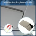 thumbnail image 7 of Unique Bargains Magnetic Sunglasses Holder for Car Sunglasses Clip Eyeglass Holder Visor Accessories Cowhide Gray 1 Pc, 7 of 7