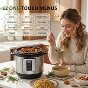 Beddle Electric Pressure Cooker 6 Quart Instant Cooker Multi-Function Rice Cooker, Slow Cooker, Steamer & Stainless Steel Pot