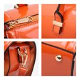 thumbnail image 6 of Shiny Patent Faux Leather Handbags Barrel Top Handle Purse Satchel Bag Shoulder Bag for Women, 6 of 6
