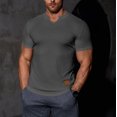 thumbnail image 7 of Dovford Mens Muscle Slim T Shirt V-Neck Longline Henley Shirt Gym Workout Athletic Tee Shirts, 7 of 7