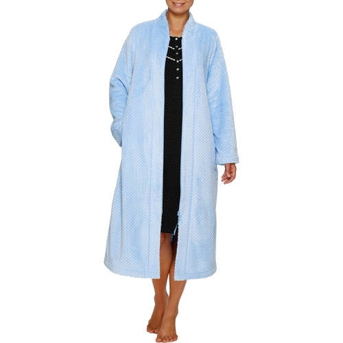 Celestial Dreams - Women's Cozy Plush Zip Front Long Sleeve Robe ...