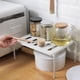 thumbnail image 4 of Organizador de estantes de cocina retráctil y compacto con diseño expandible para encimeras y despensas, fácil de instalar, Aestivo | Blanco | AESTIVO, 4 of 6