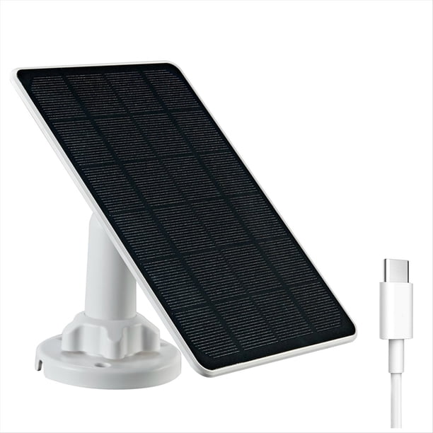 Panel Solar de 3W para Cámara de Seguridad Exterior IP65 A Prueba de Agua con Cable de Carga de 3 Metros para Carga de Cámara Exterior,C
