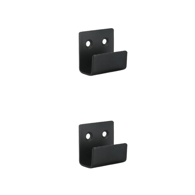 Monstrate Gancho para azulejo de cerámica, estante para oficina, sala de estar, cocina, baño, cartelera, marco de fotos, espejo, tablero de Negro L 2piezas