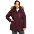 thumbnail image 3 of Wantdo Women's Plus Size Winter Coat Waterproof Winter Jacket Warm Puffer Jacket Wine Red 3X, 3 of 9