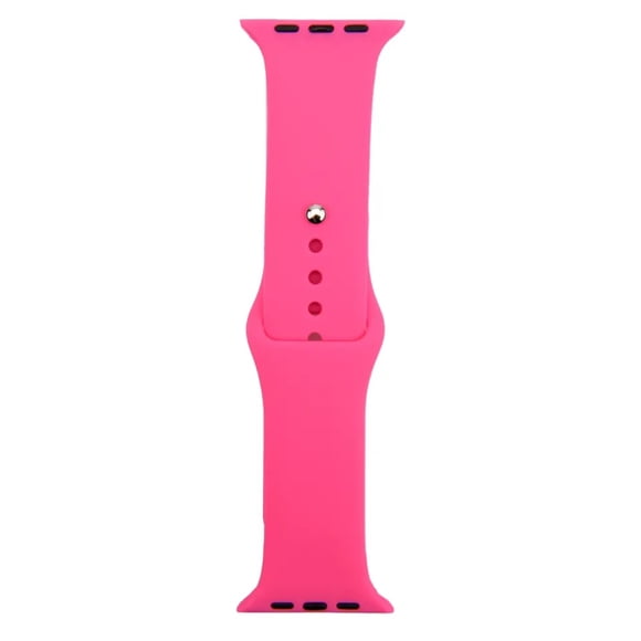 Correa silicona clasica para appletwatch 42/44mm L color rosa fuerte compatible con todas las series 8 7 6 SE 5 4 3 2 1 Ultra