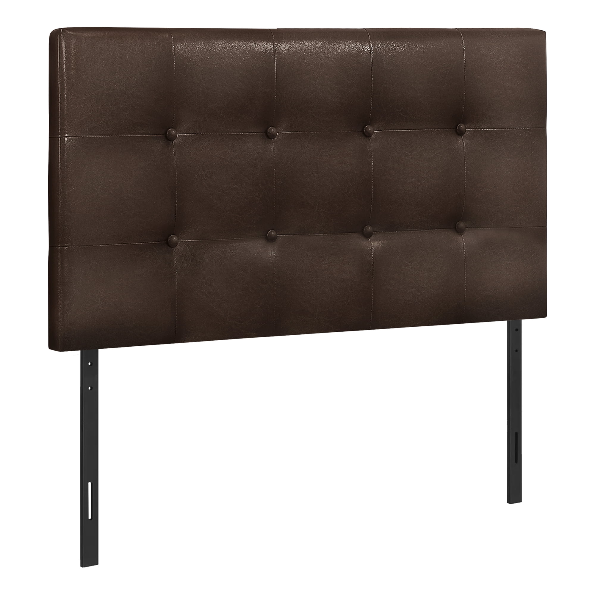 BED TWIN SIZE / BROWN LEATHERLOOK HEADBOARD ONLY