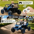 thumbnail image 2 of Xuanlur 24V 7AH 2 Seater Ride on Toys for Big Kids w/ 20" Large Seat, Remote Control, Bluetooth, 2X200W Powerful Motors, MP3, Lights, Power Car Wheels for Boys Girls, Blue, 2 of 9