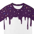 thumbnail image 5 of Boys Summer 2-Piece Set 6-12 Months 12-24 Months 2t 3t 4t 5t 6t 7t Children Cool Print Short Sleeve T-Shirt And Elastic Waist Shorts(Purple,3-4 Years), 5 of 5