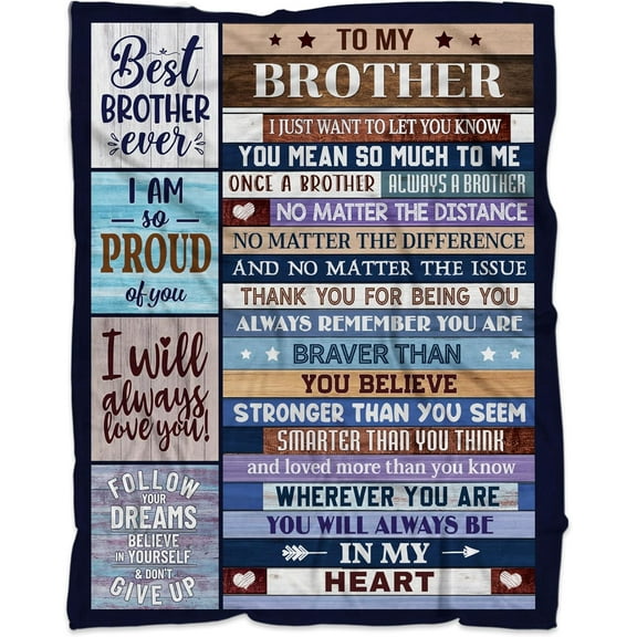 Gifts for Brothers, to My Brother Throw Blanket 50''''x60'''', Brother Gifts from Sister, Big Brother Gifts, Brother Birthday Gift for Adult, Best Brother Gift Ideas for Christmas Graduation