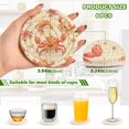 thumbnail image 3 of Haosy Set of 6 Drink Woven Coaster with Holder Heat Resistant Non-Slip Bar Coasters 4 Inches Cute Happy Crabs, 3 of 7