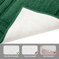 thumbnail image 4 of Alfombra de baño HOMEIDEAS de 2 piezas, supersuave y absorbente, color verde oscuro, 4 of 9