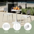 thumbnail image 3 of WestinTrends Playa 5-Piece Indoor Outdoor Metal Round Patio Dining Table Set With Stackable Resin Patio Side Chairs, White, 3 of 14
