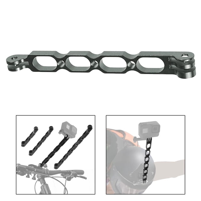 Montaje de brazo de extensión de aluminio con un brazo de soporte de montaje de extensión estándar de 1/4 orificios 160 mm negro CUTICAT Brazo de barra de extensión